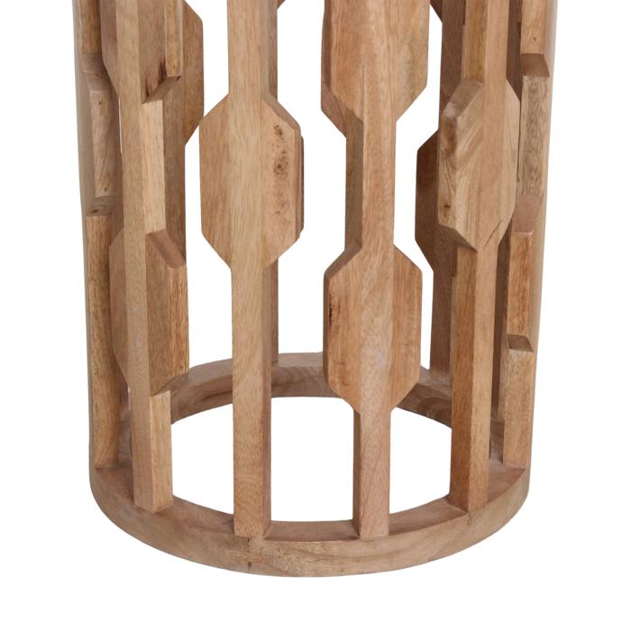 Atjeh bijzettafel marmer wit - 40x40x50 cm-bijzettafel-Raw Materials-Ik Hout ervan.