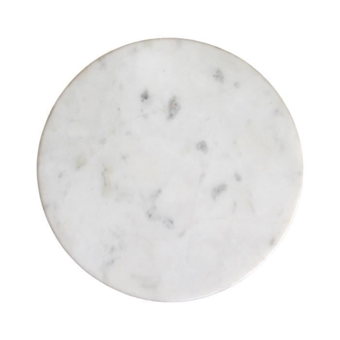 Atjeh bijzettafel marmer wit - 40x40x50 cm-bijzettafel-Raw Materials-Ik Hout ervan.