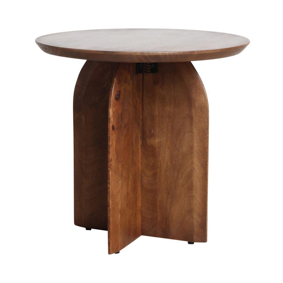 Bullnose bijzettafel 50 cm-bijzettafel-Raw Materials-Ik Hout ervan.