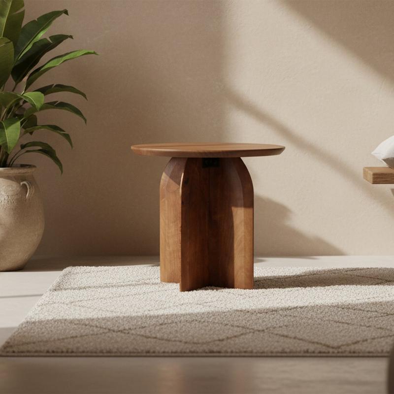 Bullnose bijzettafel 50 cm-bijzettafel-Raw Materials-Ik Hout ervan.