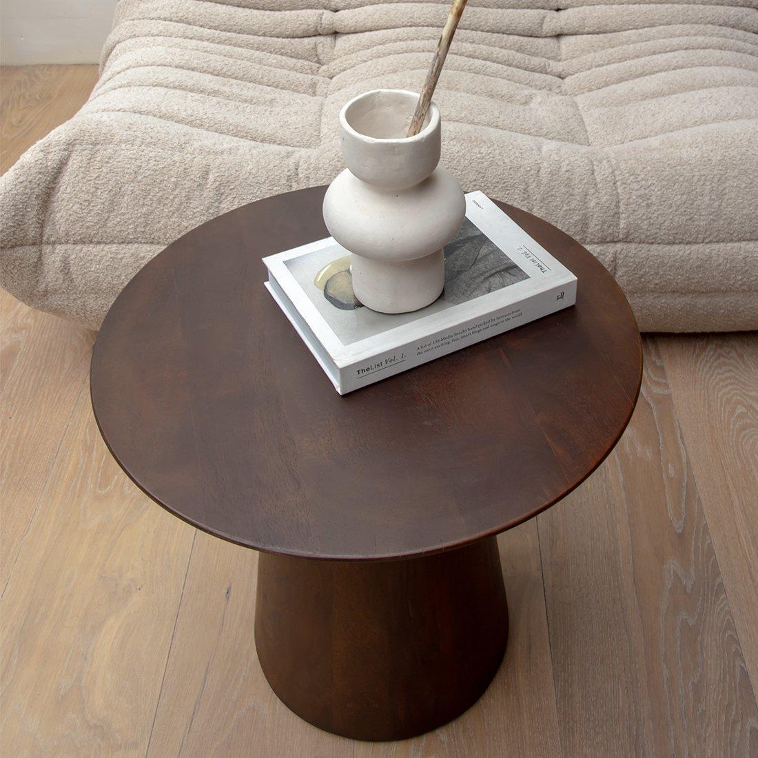 Bullnose cone bijzettafel 55cm-bijzettafel-Raw Materials-Ik Hout ervan.