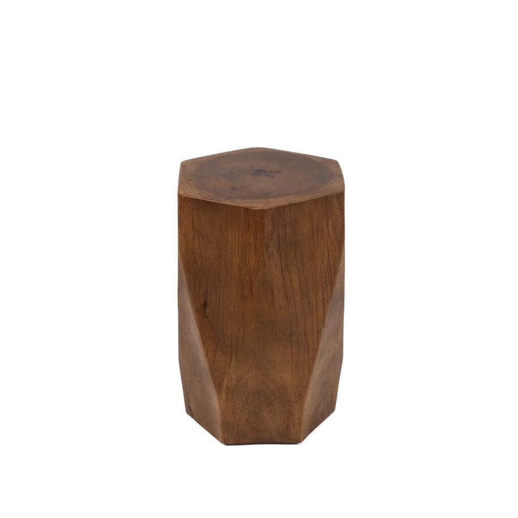 Adira Kruk van suarhout in geometrische vorm, natuurlijke tinten. Blikvanger voor elk interieur, gemakkelijk te verplaatsen.