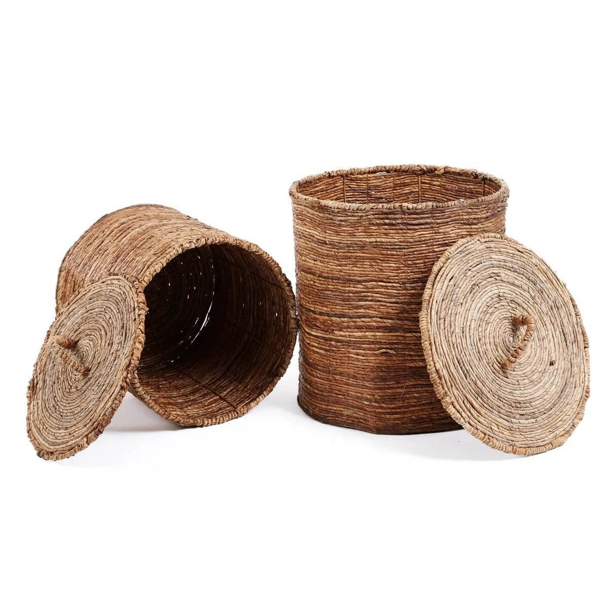 De Chingon Banana -manden - natuurlijk - l-manden met deksel-Bazar Bizar Living-Ik Hout ervan.