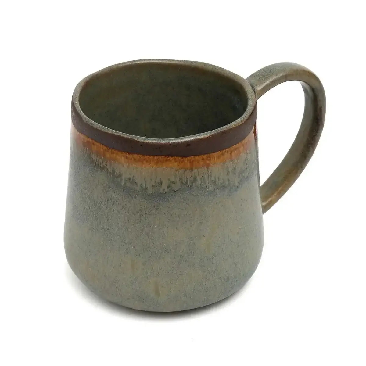 Handgemaakt Portugese koffie mok, elegant design met natuurlijke kleurnuances, perfect voor stijlvolle koffiemomenten - Set van 6