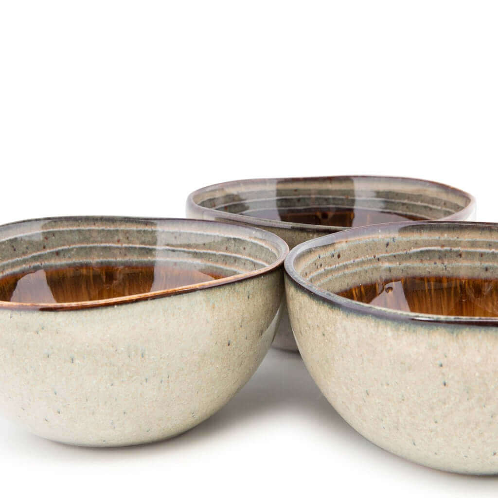 Set van 6 De Comporta cornflakeskom met uniek craquelé glazuur, perfect voor brunches en lunches, Portugese keramiek servies.