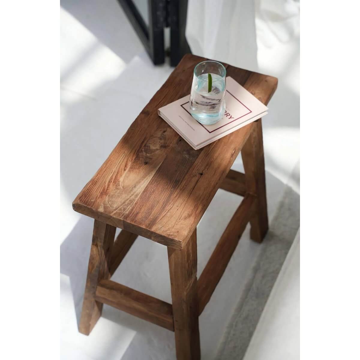 De Fab Rustieke Kruk - Naturel-Bazar Bizar Living-Ik Hout ervan.
