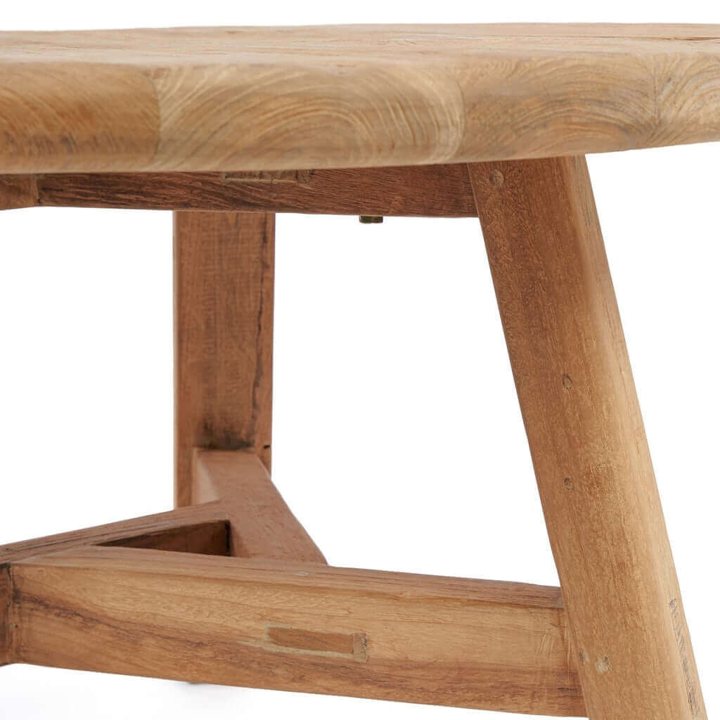 Houten salontafel Fusuma met rustieke uitstraling van gerecycleerd teakhout, perfect voor ruimtebesparing en natuurlijke elegantie.