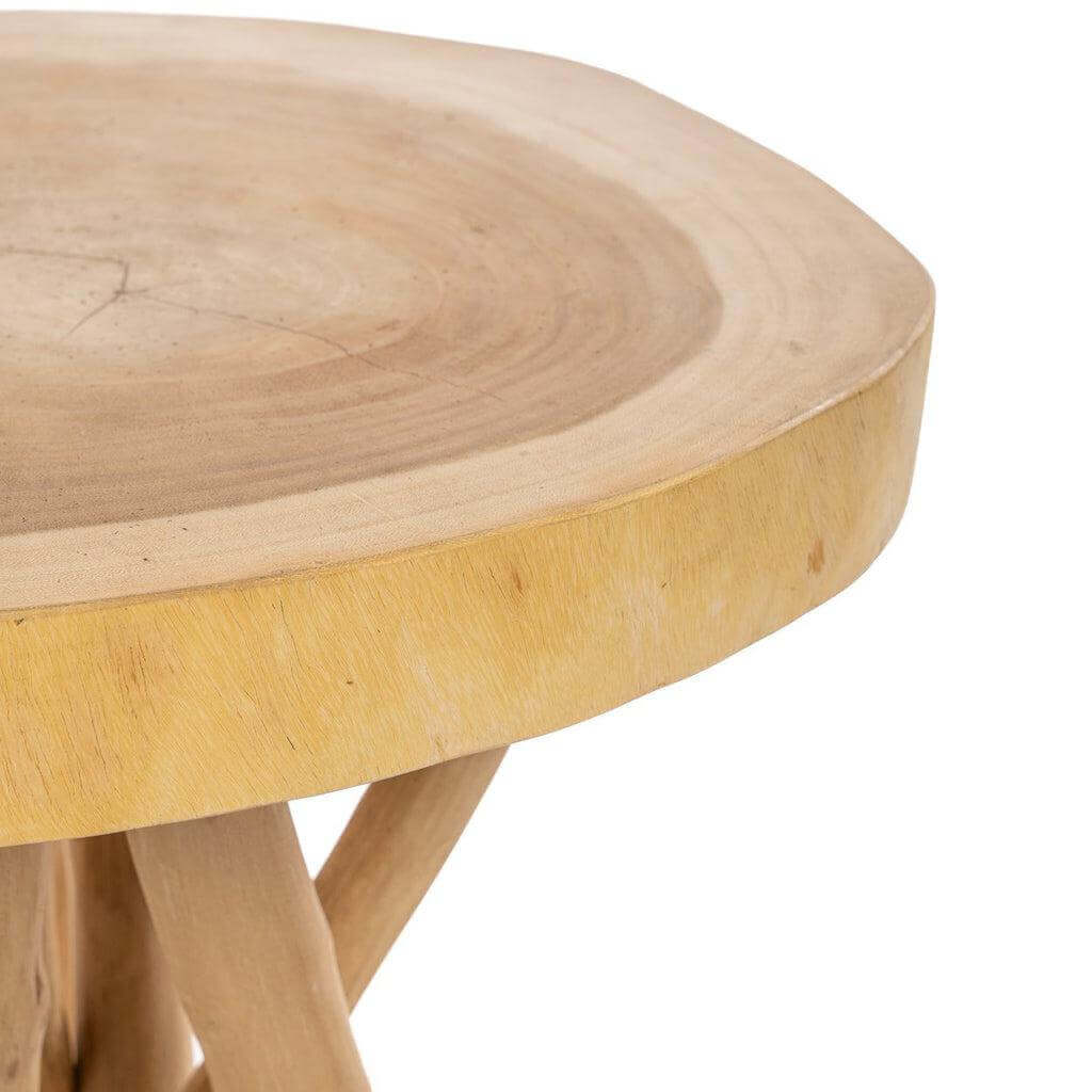 Tropisch geïnspireerde De Gili Bijzettafel met teakhouten design. Perfect voor een exotische eilandstijl in huis.