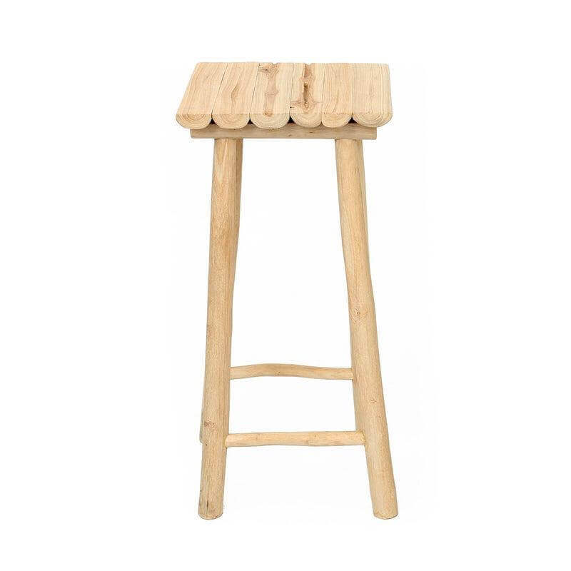 Teakhouten Island barkruk voor buiten met duurzaam design, ideaal voor tuinfeesten en BBQ bij zwembad of terras.