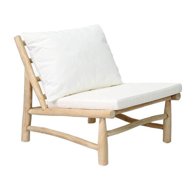 De Island eenzitter met kussens - perfect voor zomerse ontspanning op het terras.