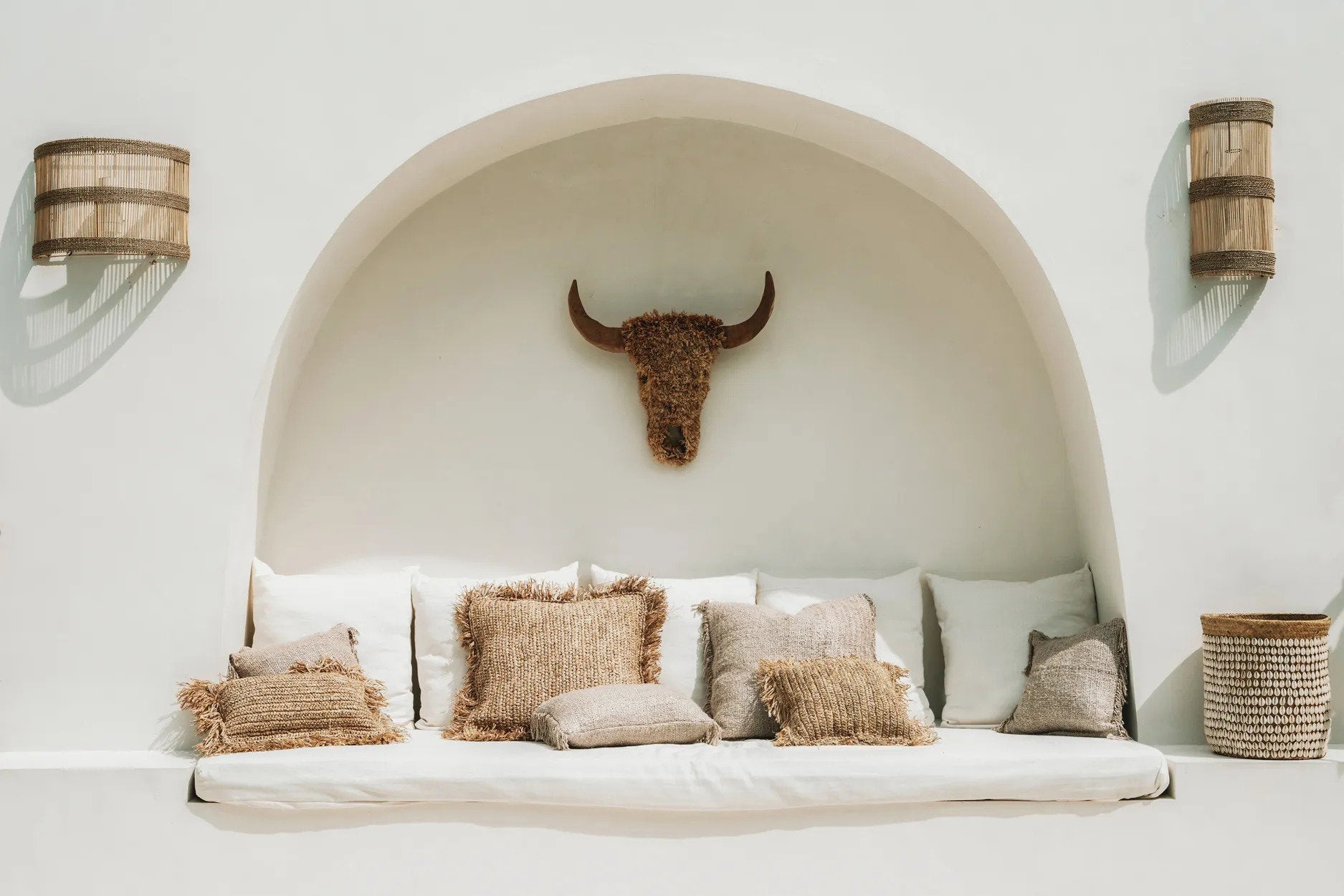 De Jalal Applique Muurlamp - Naturel - M-wandlampen-Bazar Bizar-Ik Hout ervan.