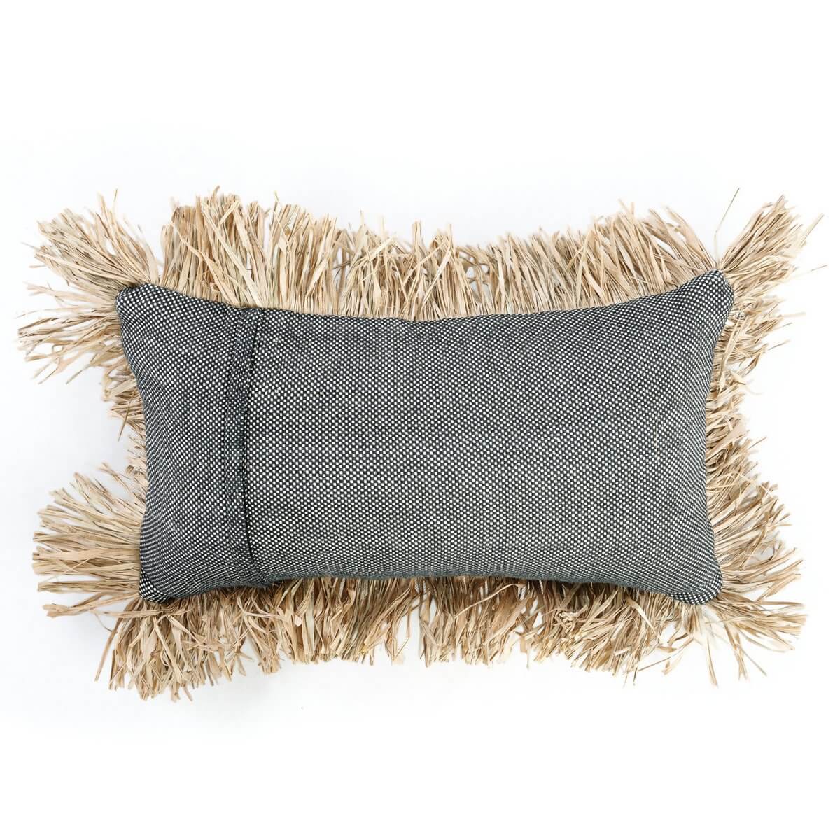 De Katoenen Bonita Kussenhoes - Naturel Zwart - 30x50-Bazar Bizar Living-Ik Hout ervan.