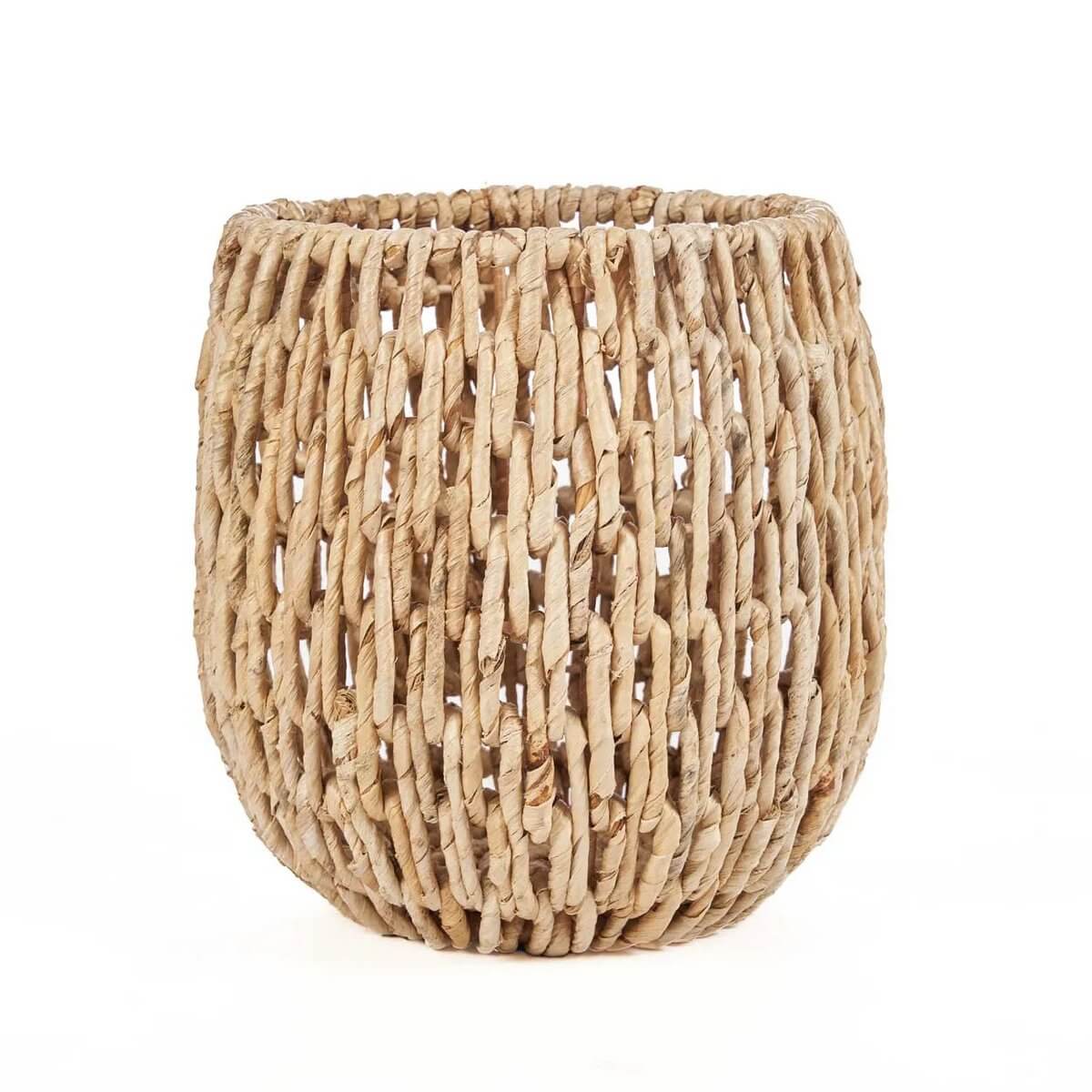 Bohemian Louh Louh Mand handwoven from banana leaf, adds natural charm to home decor. Perfect for storage or as a decorative accent.
