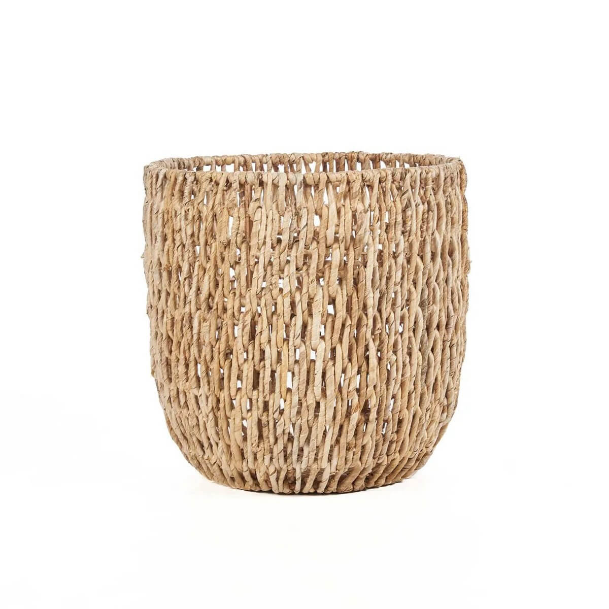 Bohemian Louh Louh Mand made from natural banana leaf, perfect for adding charm and storage to your home decor.