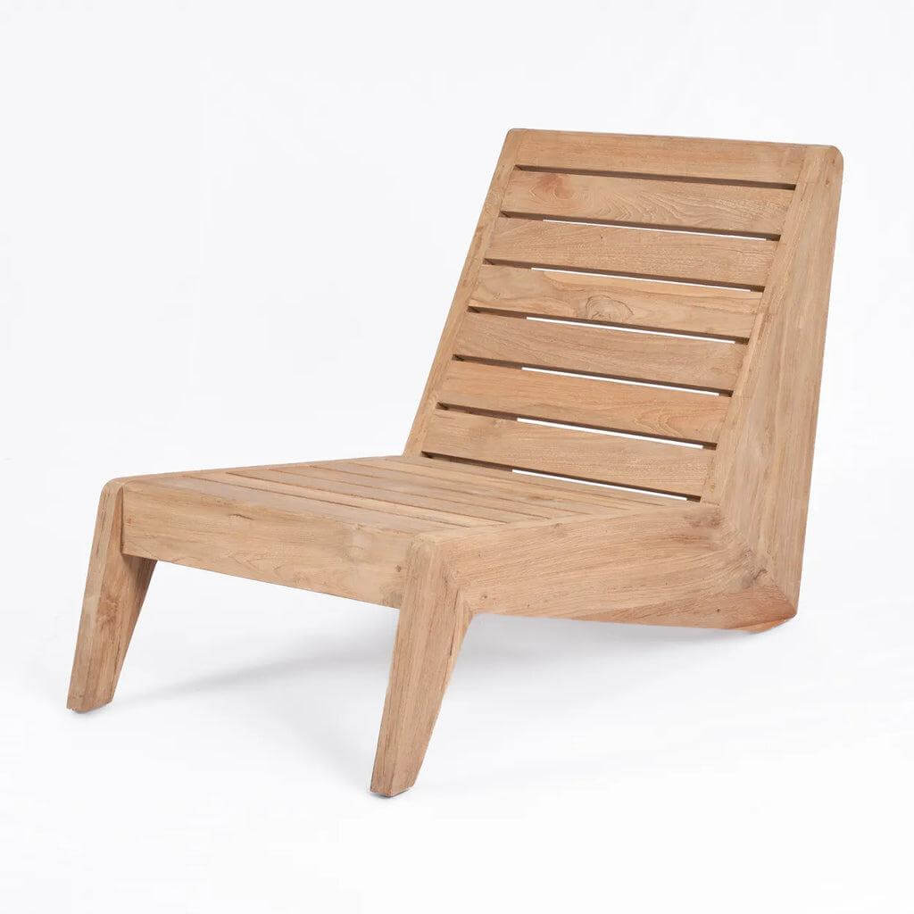 De Luie Eenzit - comfortabele buitenstoel van gerecycled teakhout, perfect voor tuin of terras. Stijlvol en duurzaam design.