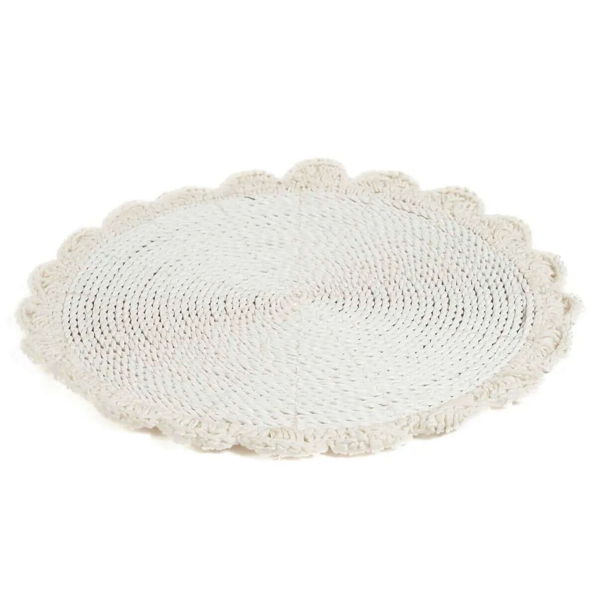 De Macrame Huwelijksplacemat - Naturel, handgeweven boho-chique placemat, perfect voor intieme diners en grote feesten.