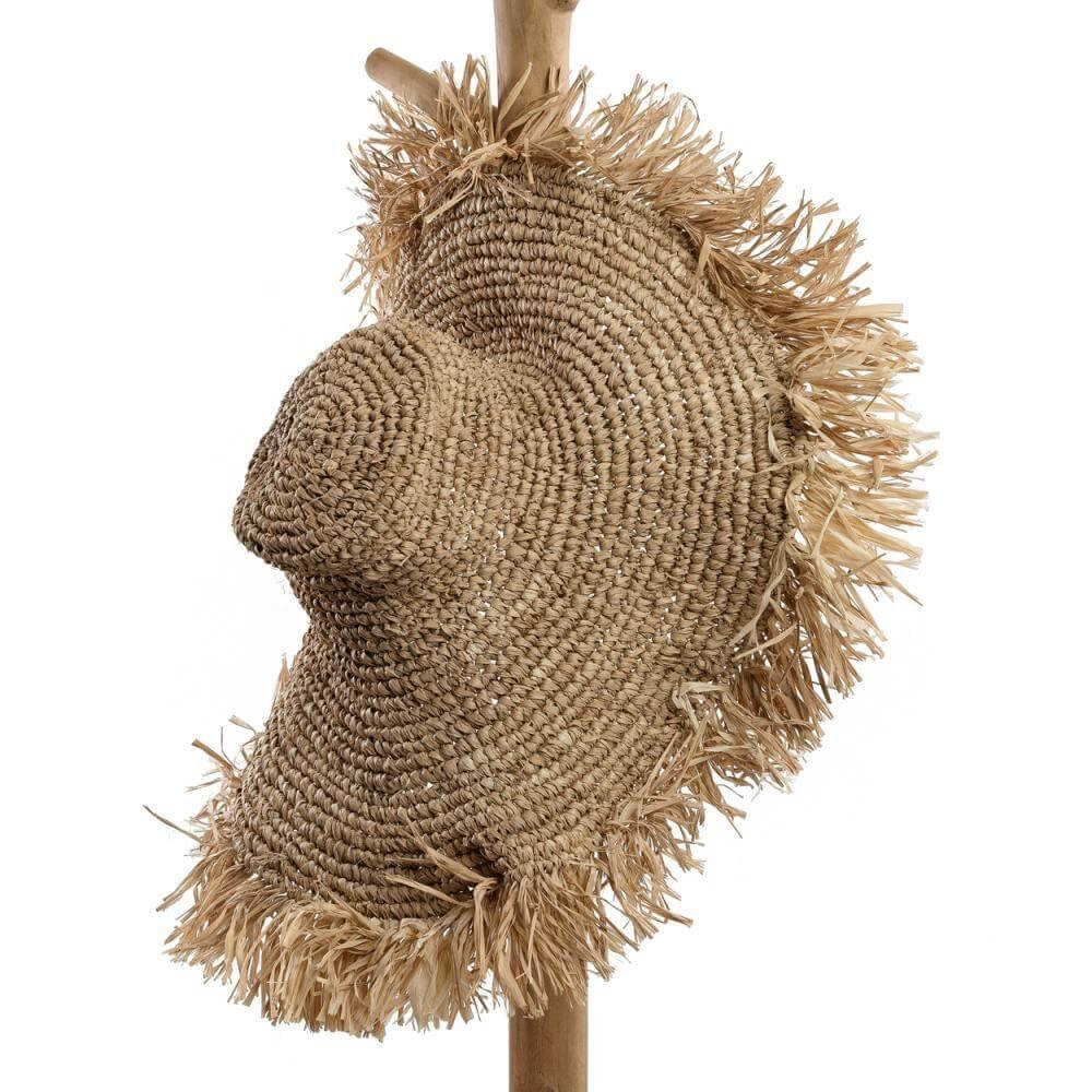 Stijlvolle De Oceaan Hoed van natuurlijke raffia, perfect voor de zomer en duurzaamheid. Ideaal voor vakantie of festival.
