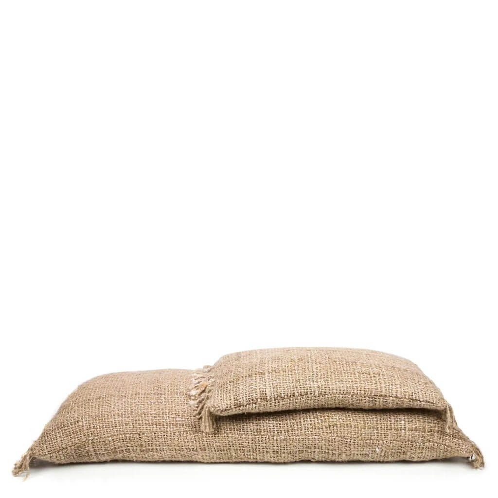 Jute kussenhoes in beige, ideale boho-stijl toevoeging voor interieur of tuin, 35x100, gemaakt van zacht katoen, zonder binnenkussen.