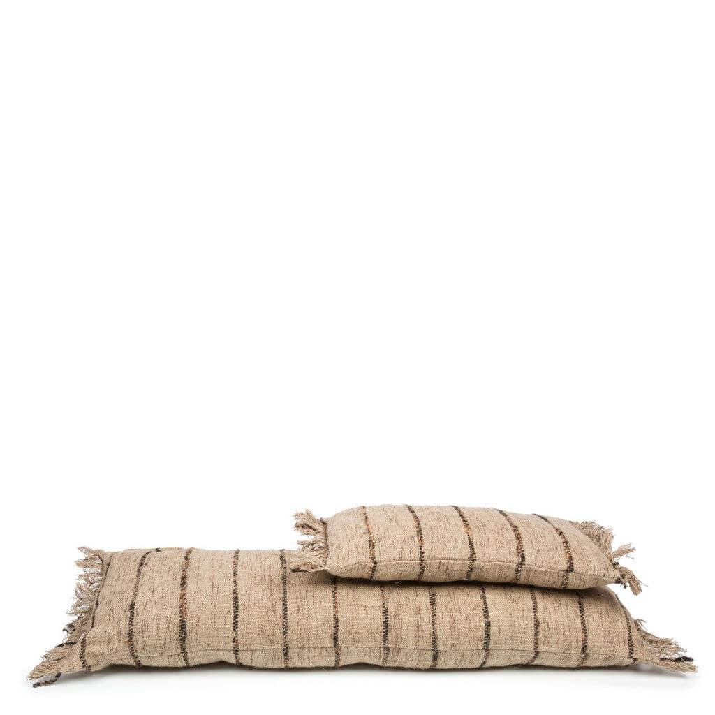 Boho kussenhoes beige zwart, 30x50 cm, zachte textuur, geen binnenkussen, ideaal voor huis & tuin decoratie.