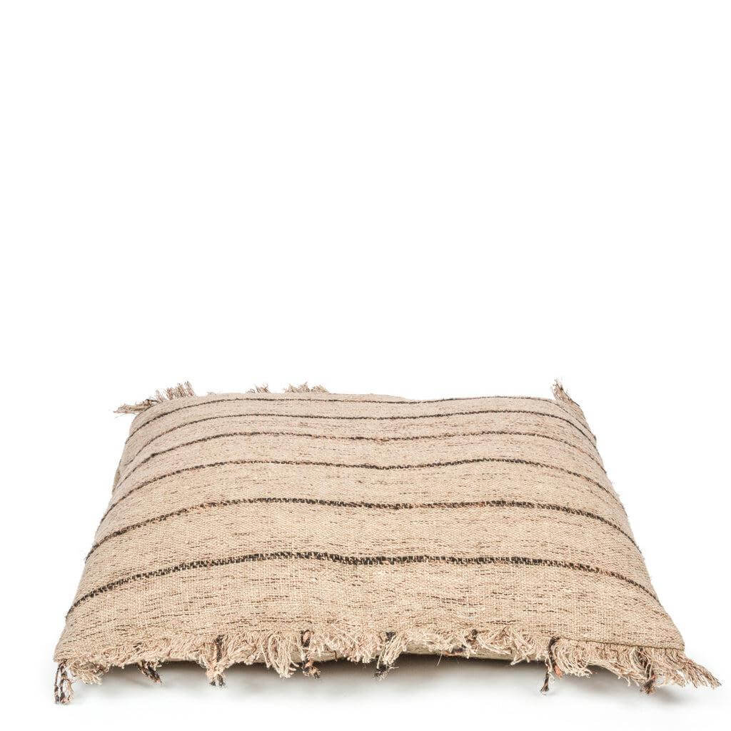 Beige en zwart kussenhoes, boho-stijl, 60x60 cm, zonder binnenkussen, zacht katoen, voor interieur en tuin