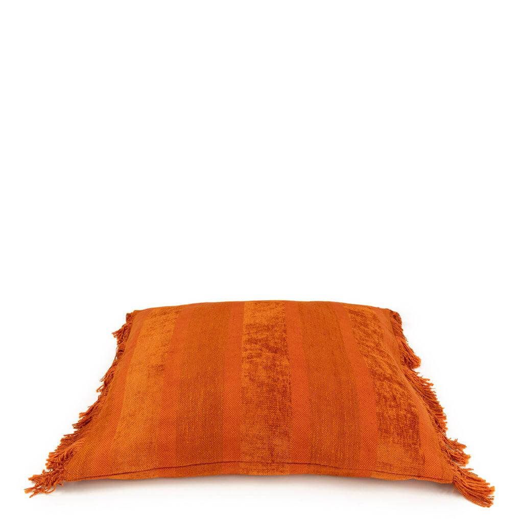 Roestkleurige kussenhoes 60x60cm, perfect voor boho interieurstijl, gemaakt van katoen, exclusief binnenkussen.