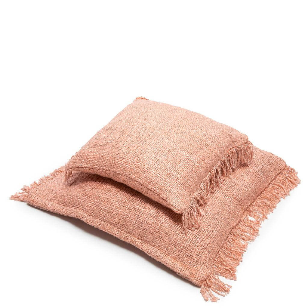 Zalm roze kussenhoes in boho-stijl, 40x40 cm, perfect voor een chique en zachte interieurupgrade. Geen binnenkussen inbegrepen.