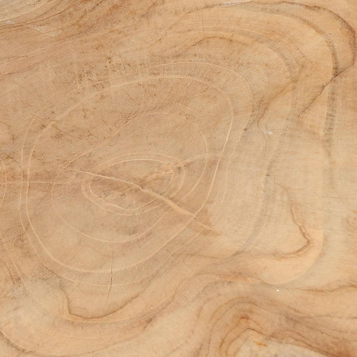 Natuurlijke houtstructuur van De Organic Bijzettafel - Naturel Wit met organische patronen in lichte tinten.