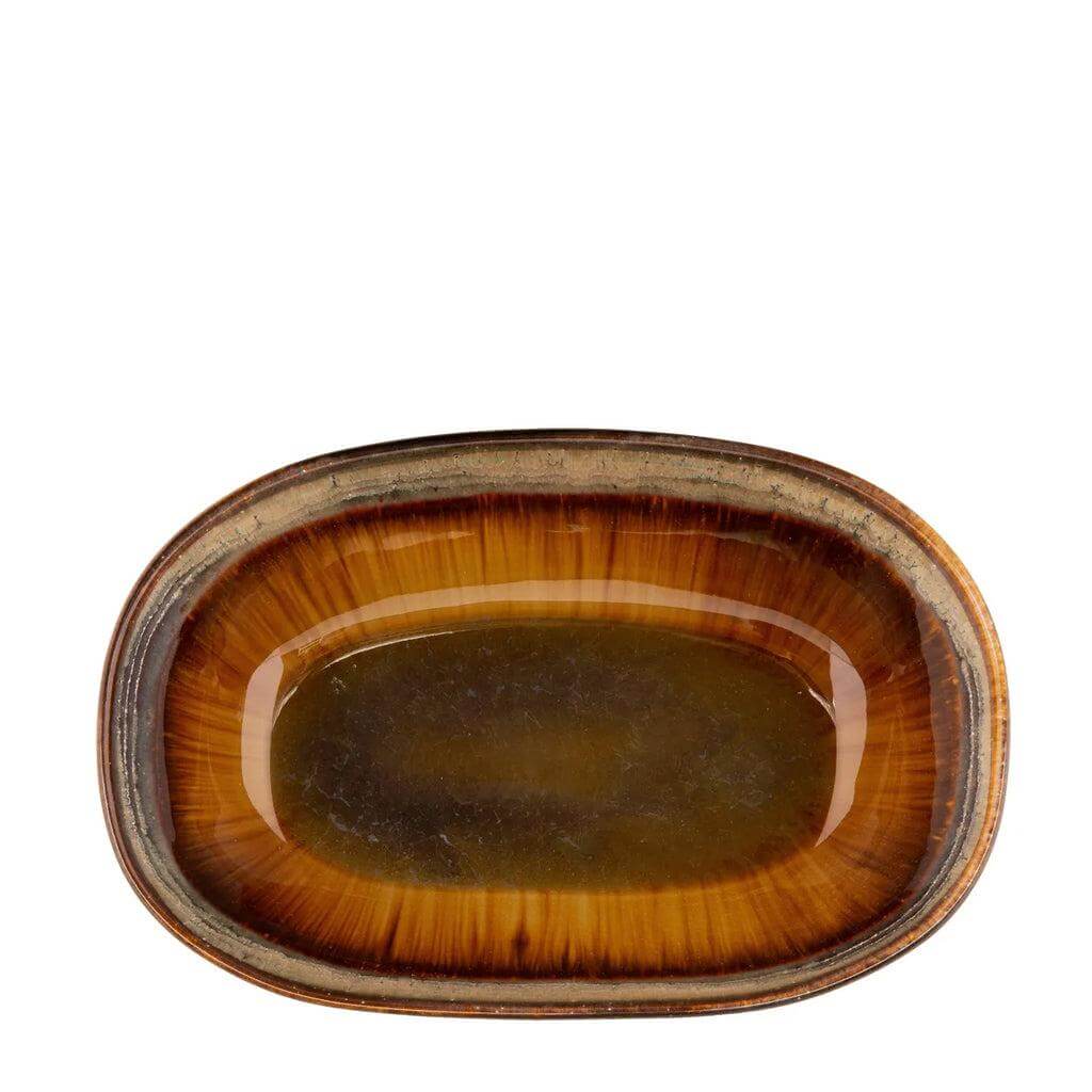 Ovale kom van de Comporta Collectie, set van 4, met unieke craquelé glazuur en kleurschakeringen, perfect voor elke gelegenheid