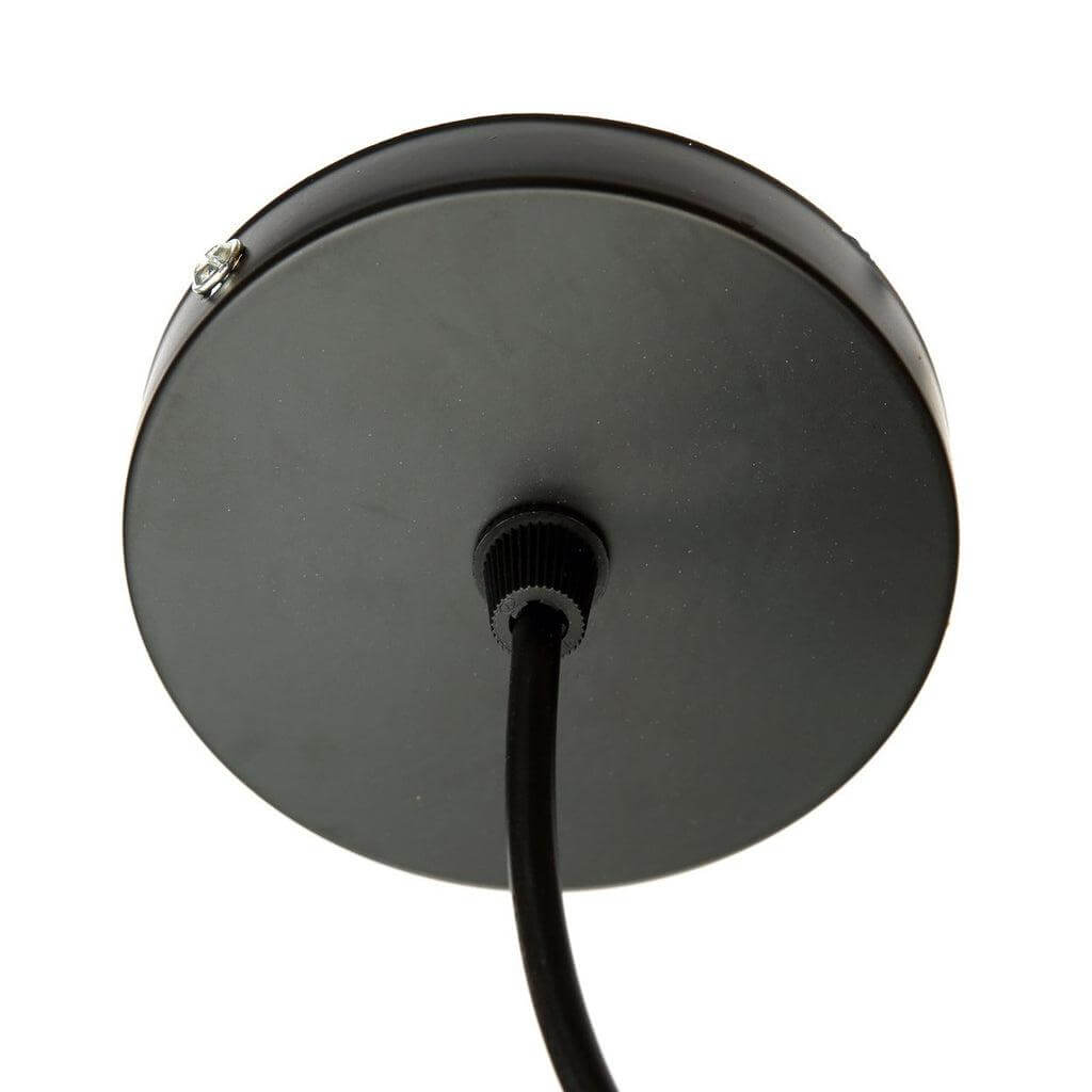 Onderkant van een zwarte plafondkap voor De Pencil Skirt Hanglamp, met EU standaardbekabeling, past perfect bij elk interieur.