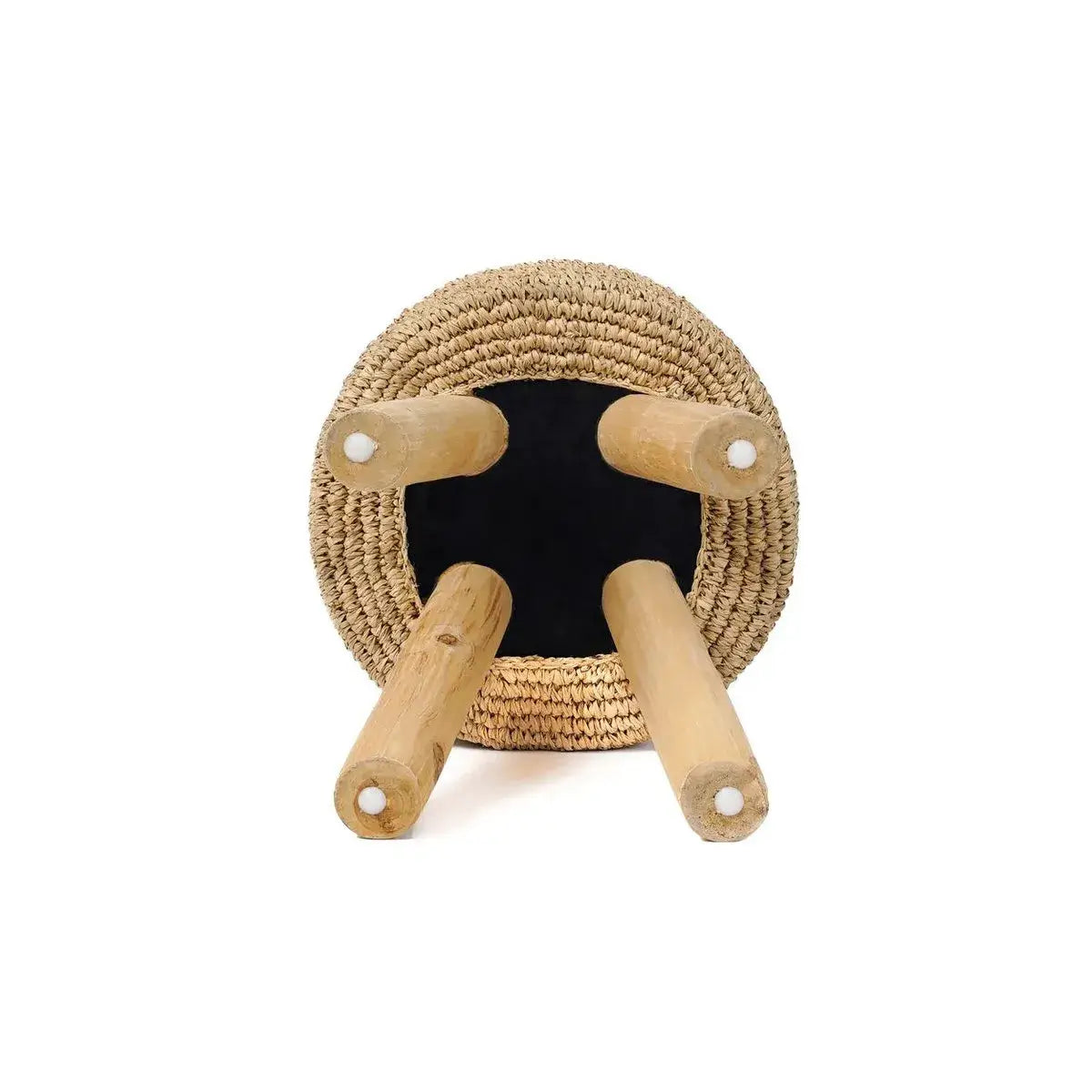 De Raffia Kruk - Natuurlijk-kruk-Bazar Bizar Living-Ik Hout ervan.