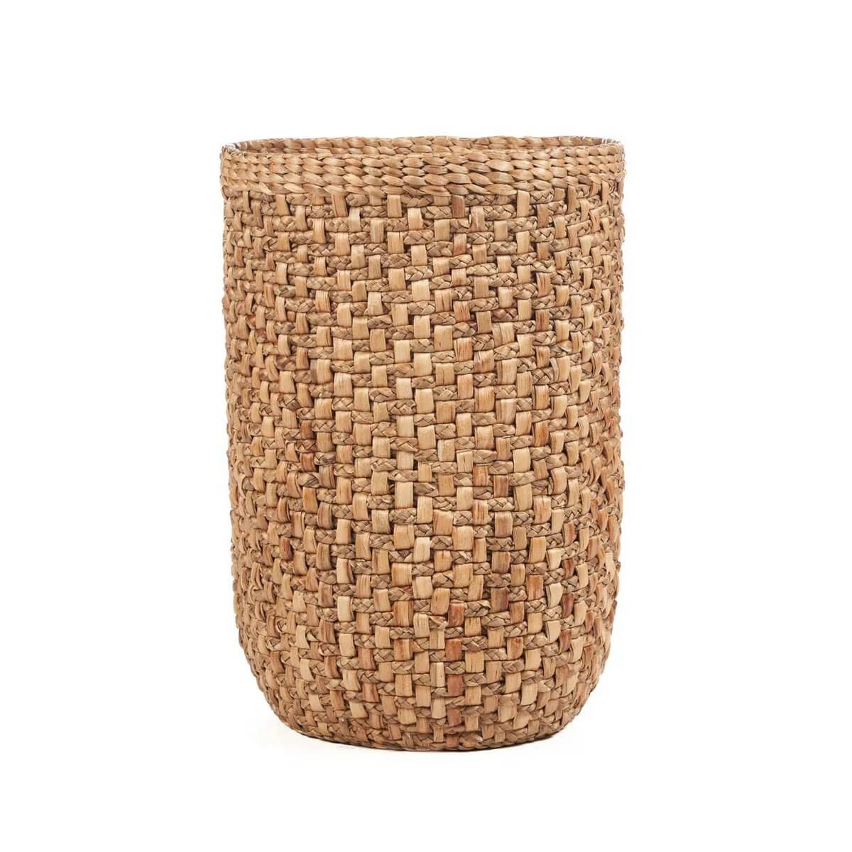 Bohemian-style De Rumih natural basket, perfect for organizing or as an accent piece with earthy tones, versatile and durable design.