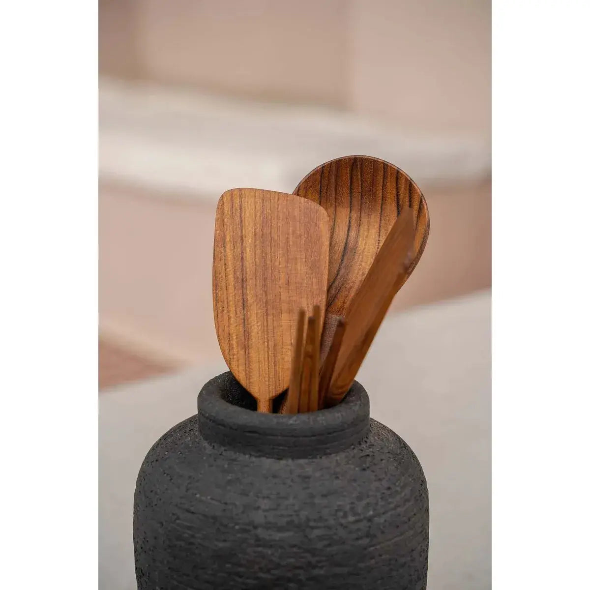 De Teak Wortel Spatel-Servies-Bazar Bizar Living-Ik Hout ervan.
