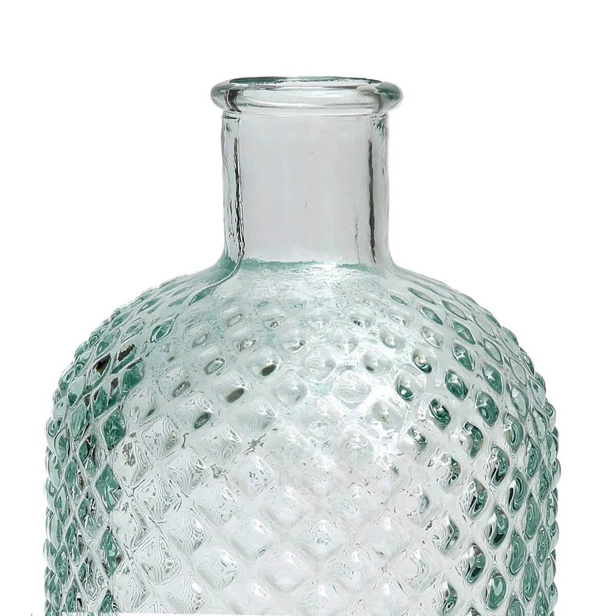 Elegant blue Zuanshí bottle with diamond texture, perfect for a Bohemian style. Elevate hydration with this stylish, versatile vessel.