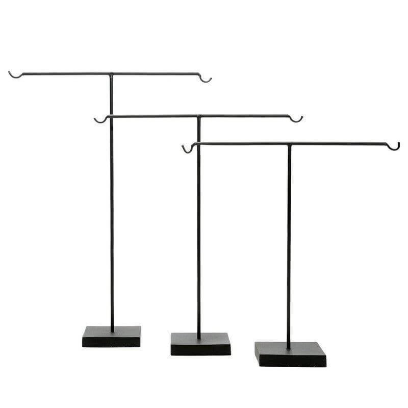 Set van 3 zwarte metalen sleutelhangerhouders, ideaal voor boho-sleutelhangers of sieraden, voor een stijlvol interieuraccent.