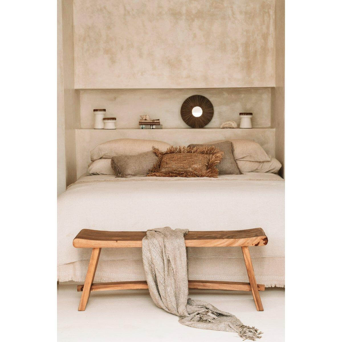 De s'il vous Plaid - Beige-Plaids-Bazar Bizar Living-Ik Hout ervan.