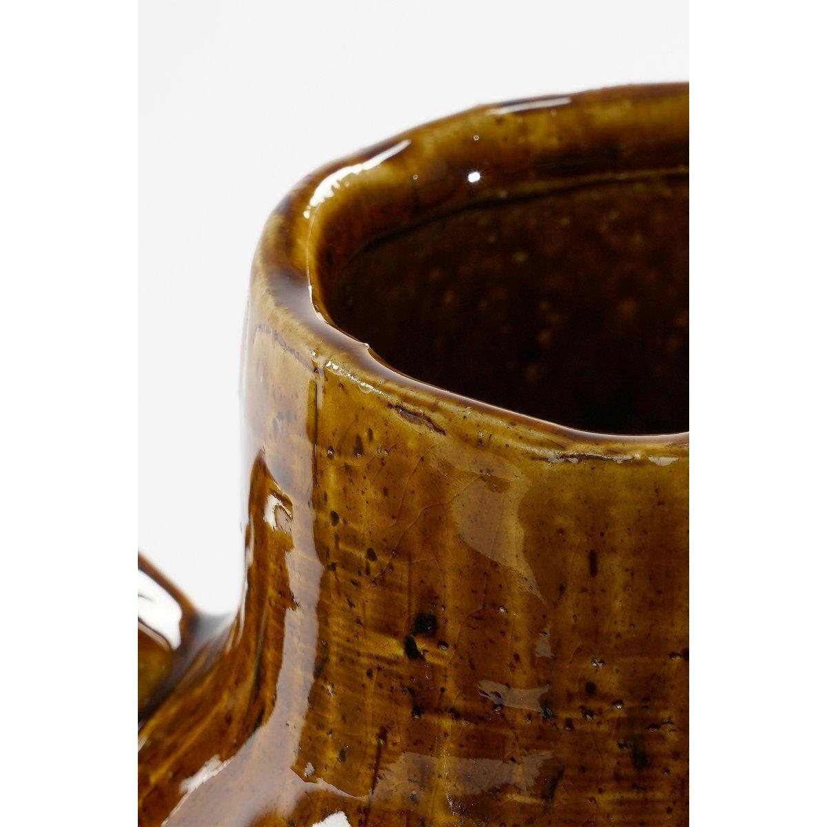 Elena Vaas - H34 x Ø26 cm - Keramiek - Bruin-vazen-Mica Decorations-Ik Hout ervan.