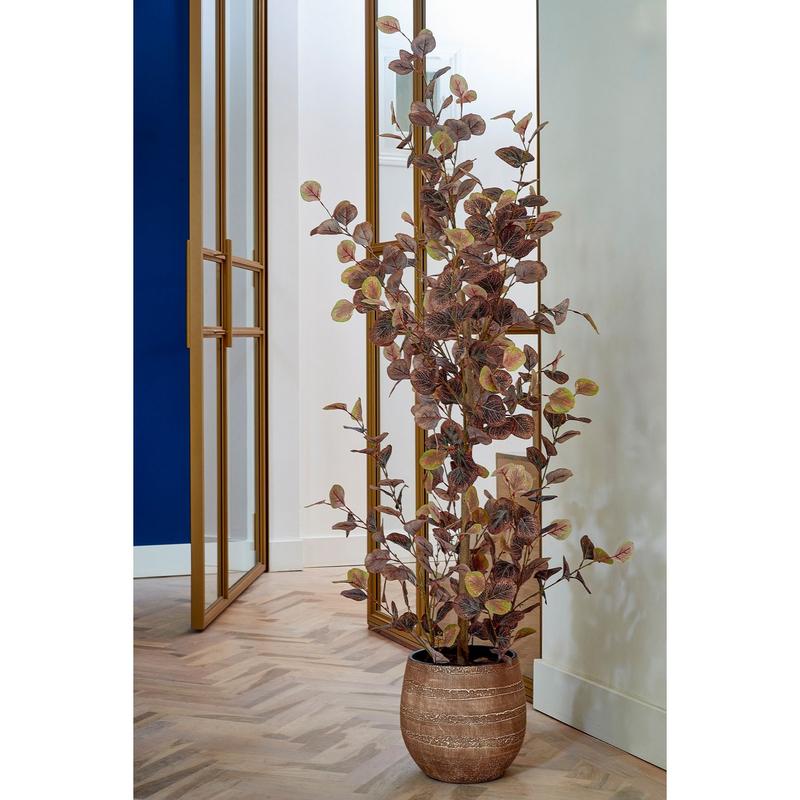 Eucalyptus Kunstplant in Bloempot - H180 x Ø80 cm - Brons-Kunst planten-Mica Decorations-Ik Hout ervan.