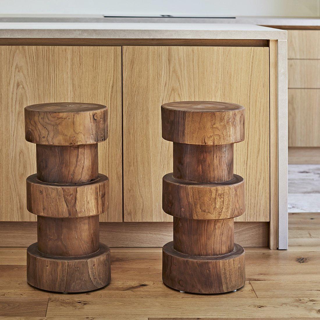 Forma barkruk Totoma naturel-barkruk-Raw Materials-Ik Hout ervan.