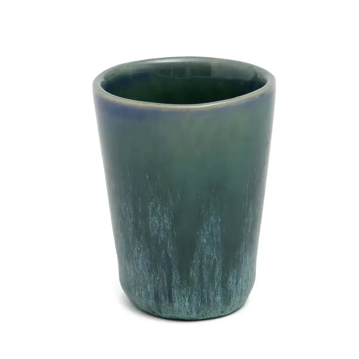 Vibrant Aqua Espresso Cup with sleek design and ceramic finish, perfect for stylish morning coffee rituals.