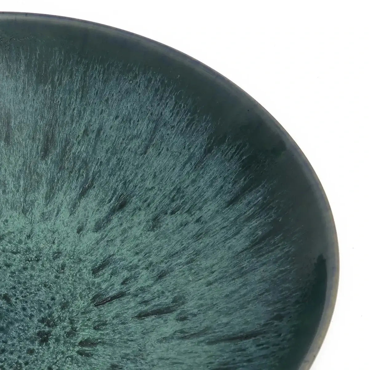 Close-up of Aqua Pasta Plate, part of a stylish set of four, with a unique textured design, perfect for elegant pasta presentations.