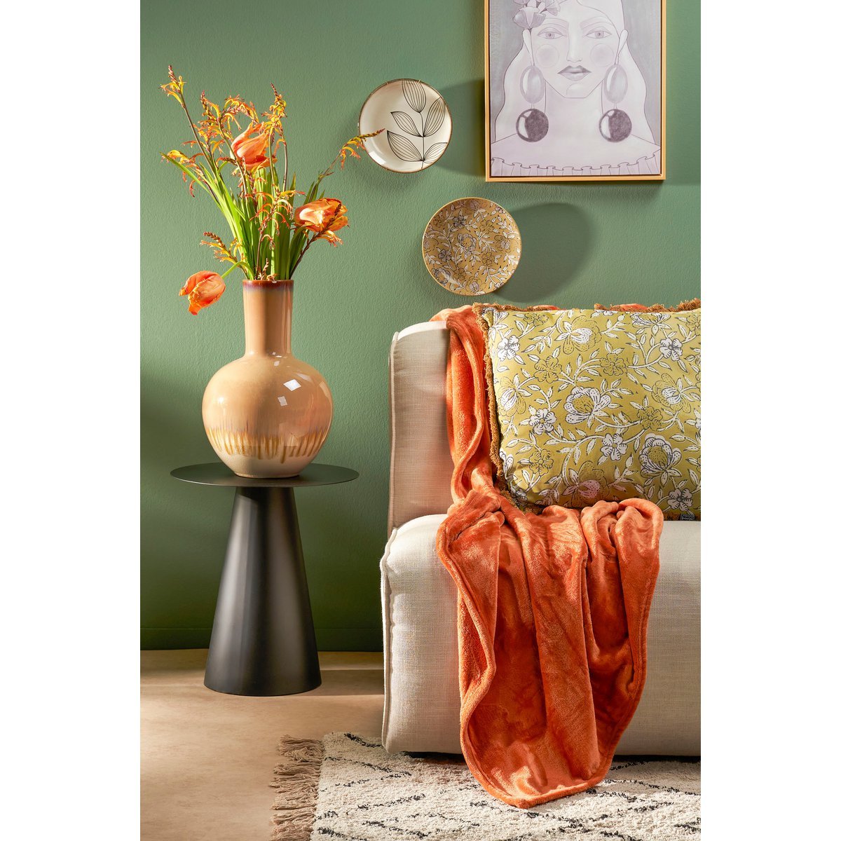 Holm Vaas - H42 x Ø28 cm - Keramiek - Crème-vazen-Mica Decorations-Ik Hout ervan.