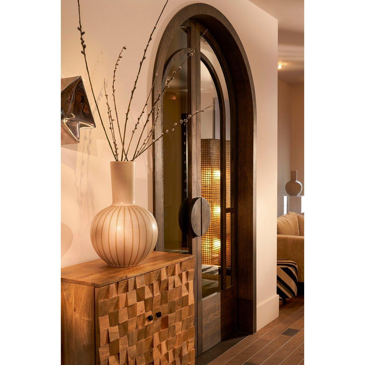 Holm Vaas - H52 x Ø34 cm - Keramiek - Crème-vazen-Mica Decorations-Ik Hout ervan.