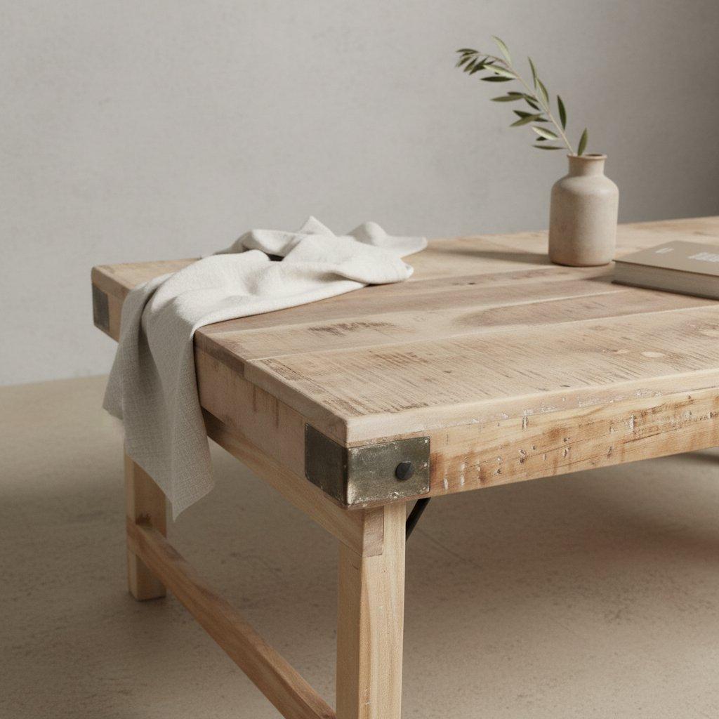 Limewash salontafel inklapbaar-Raw Materials-Ik Hout ervan.