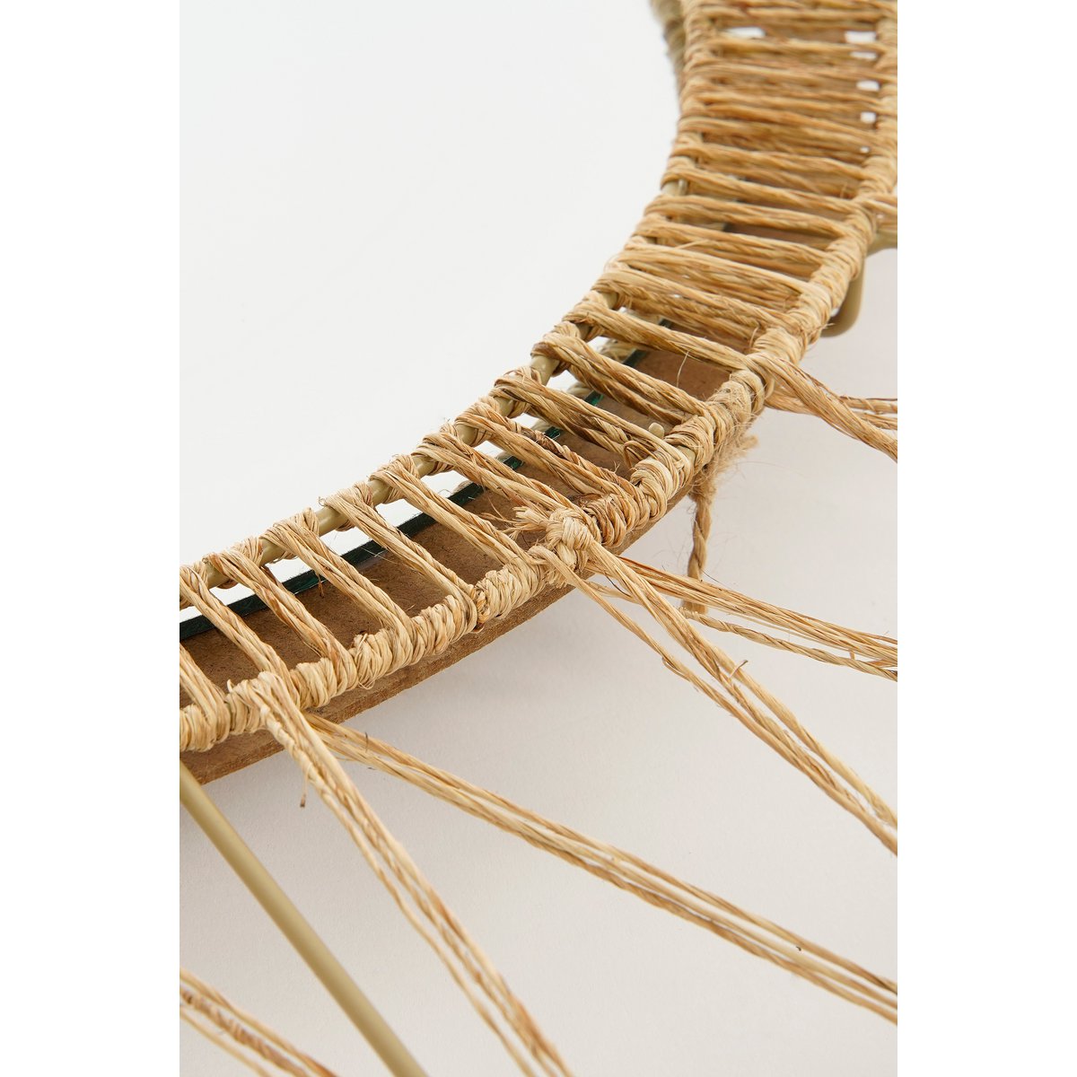 Ludy Wandspiegel - H5 x Ø60 cm - Jute - Lichtbruin-Ronde spiegels-Mica Decorations-Ik Hout ervan.