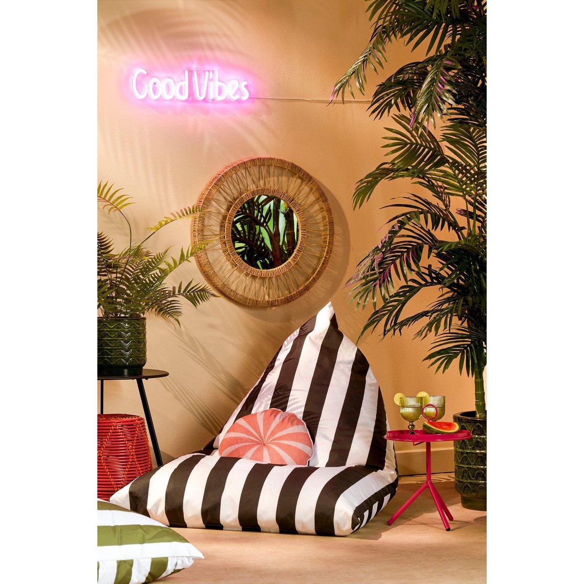 Ludy Wandspiegel - H5 x Ø60 cm - Jute - Lichtbruin-Ronde spiegels-Mica Decorations-Ik Hout ervan.