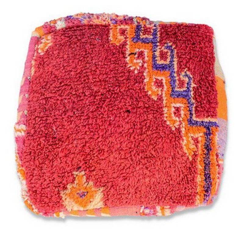 Marokkaans vloerkussen, vintage en kleurrijk met bohemian design, perfect voor een unieke sfeer in huis - K1002