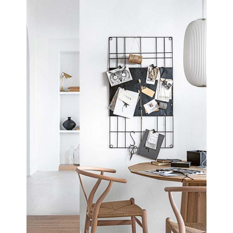 Memo Board Magnetic Wire Black 60x60cm-vtwonen-Ik Hout ervan.