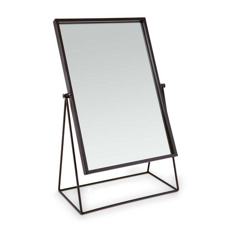 Mirror Rectangular on Stand Black 26.5x42.7x14cm-vtwonen-Ik Hout ervan.