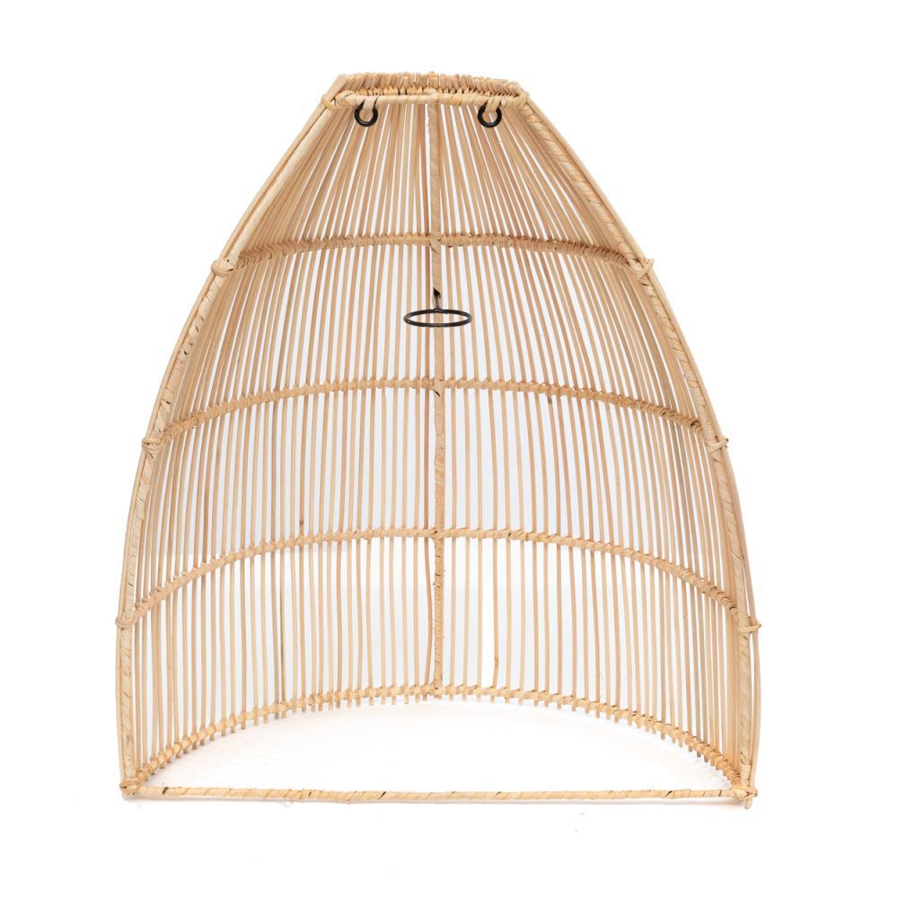 Rotan Wandlamp de Lalo in conische vorm voor een gezellige sfeer in huis.