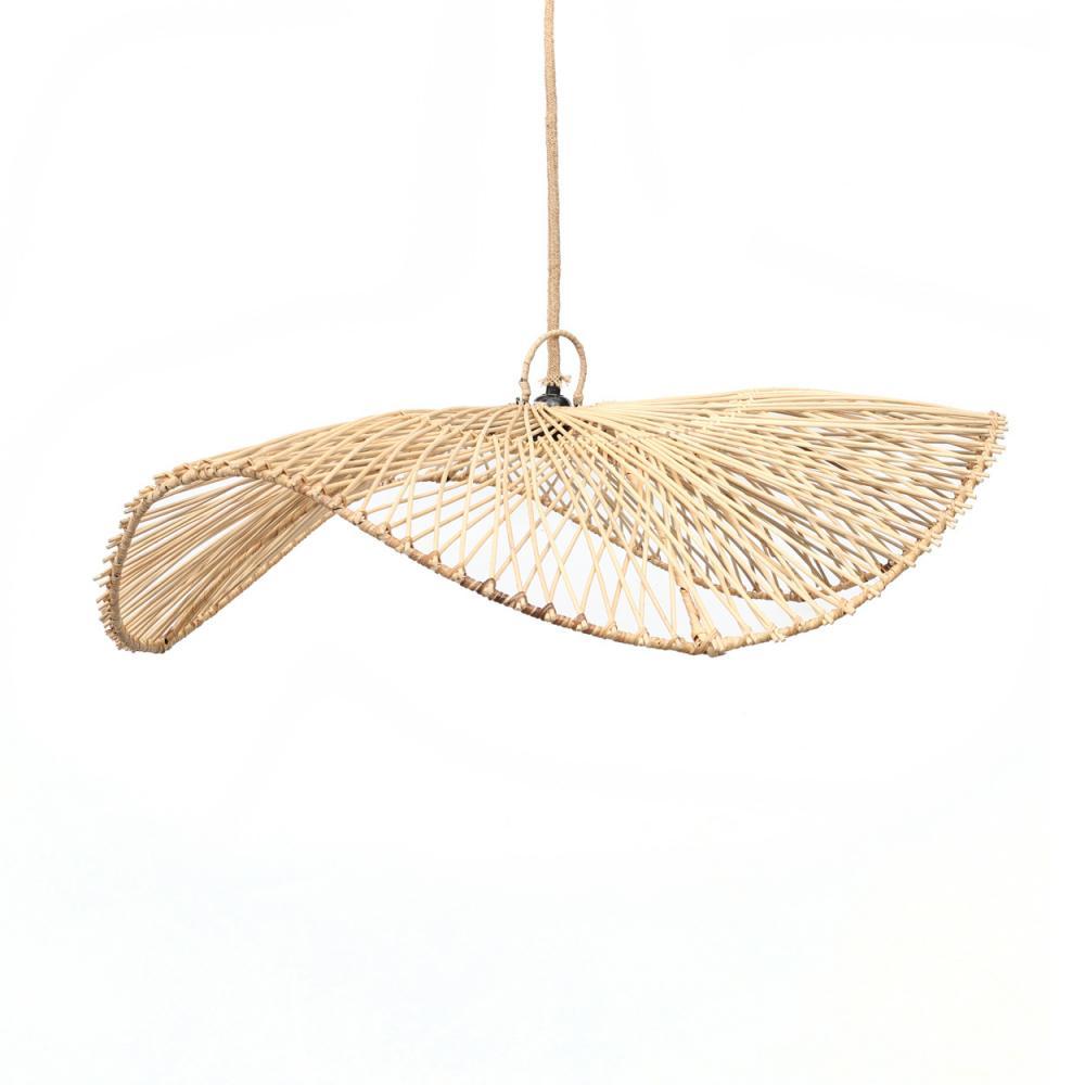 Rotan hanglamp Chapeau, bohemian stijl, handgemaakt van duurzaam rotan, ideaal voor sfeervolle interieurs, natuurlijke uitstraling.
